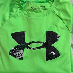 Under Armour Neon Green Logo Long Sleeve Tee